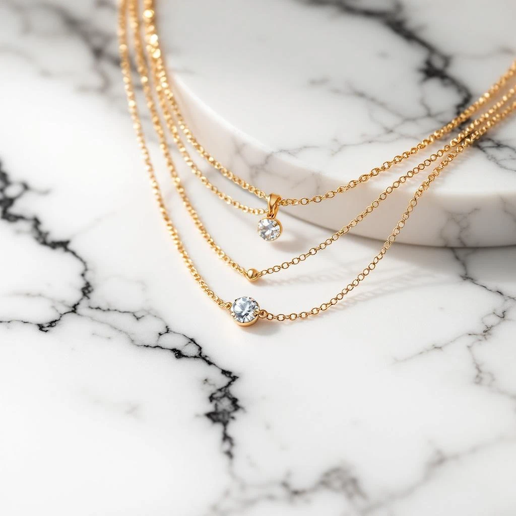 Layered Gold Chain Necklace Set