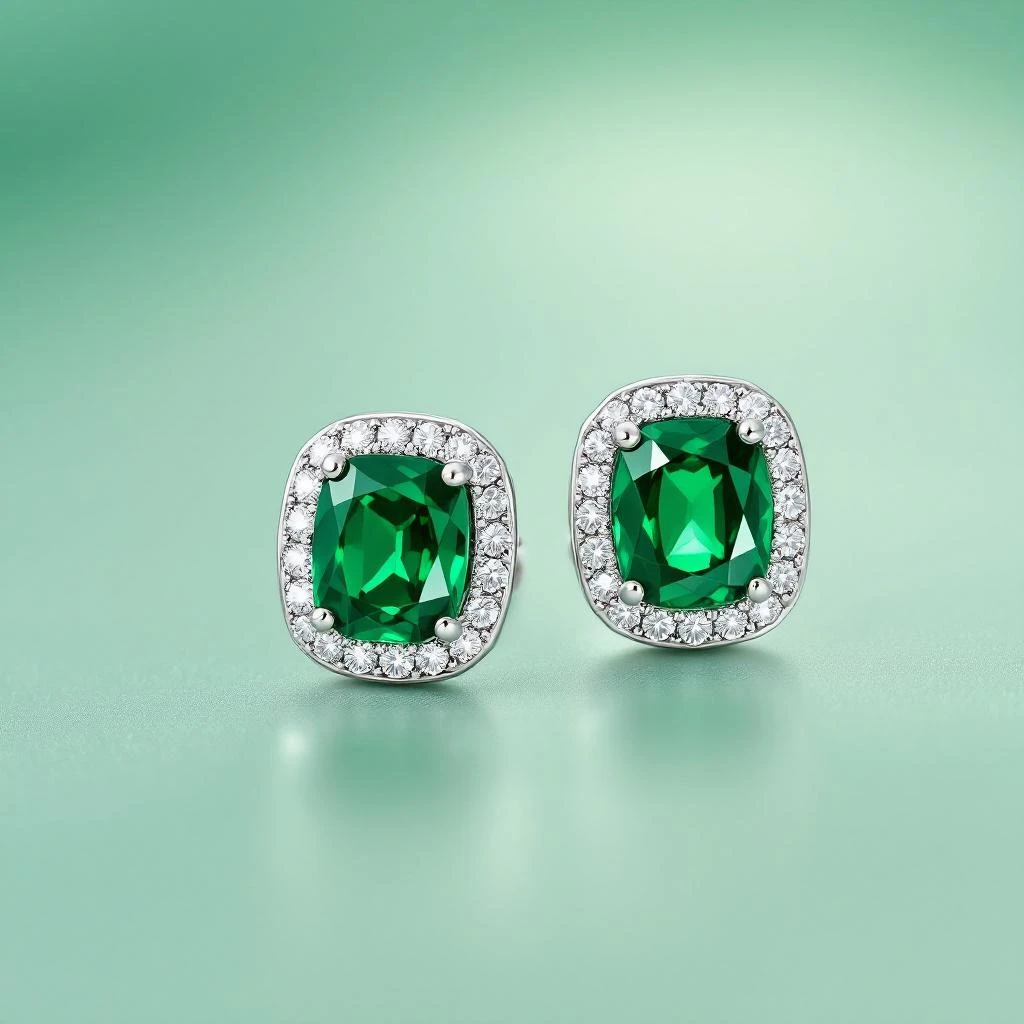 Emerald Stud Earrings